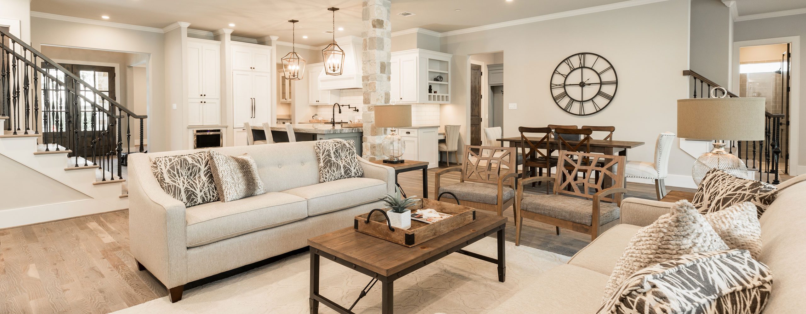 Living room staging in Houston, Texas